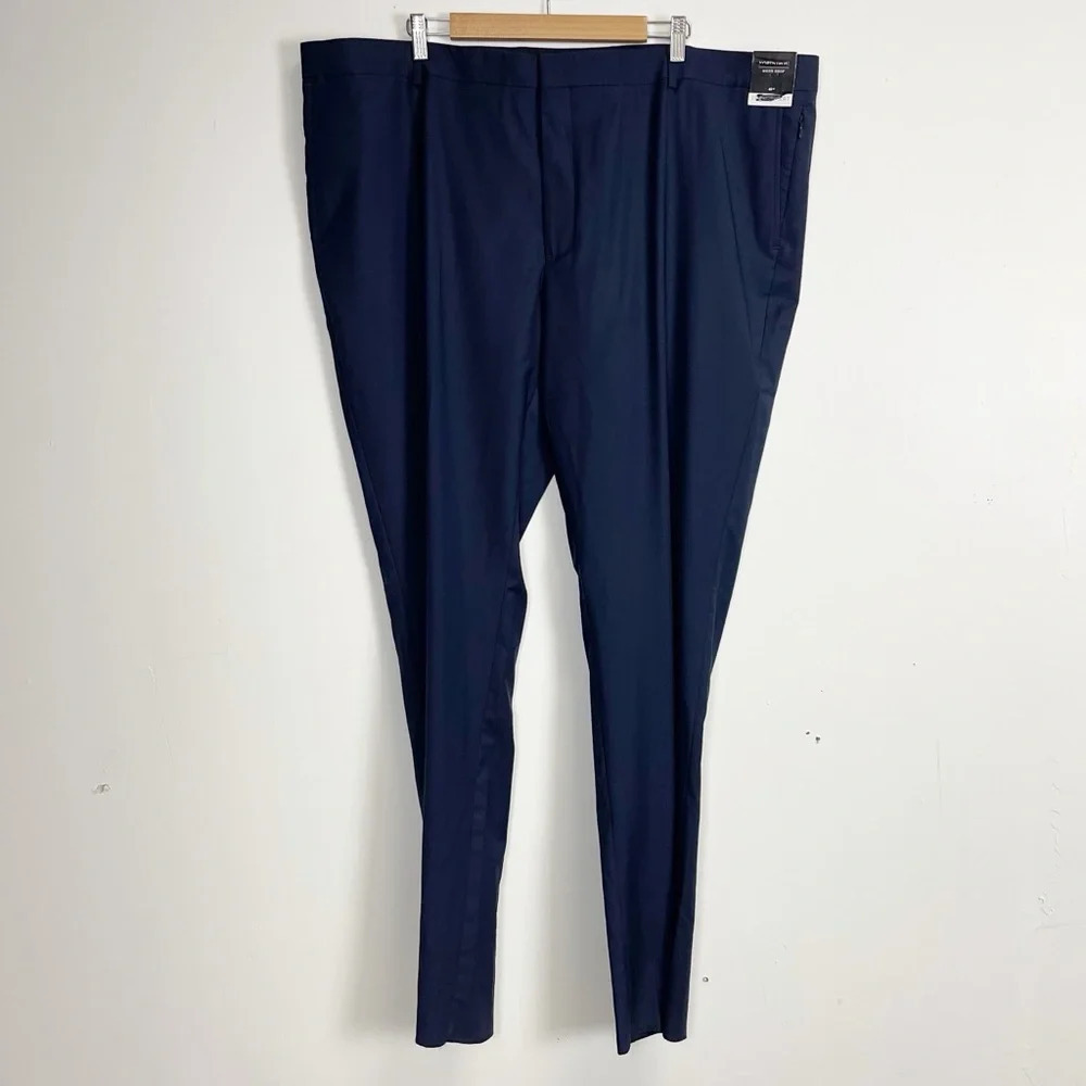 Nordstrom Rack Pants Mens 48W Navy Blue Dress Pant Trim Fit NWT